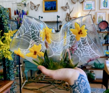 Fused Glass Autumnal Vase