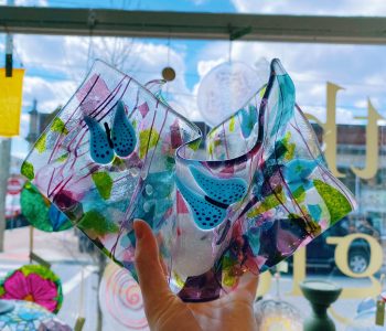 Fused Glass Spring Vase
