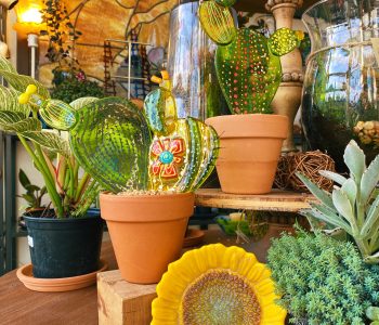 Fused Glass Cactus Garden